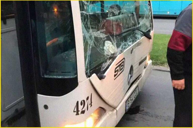 Accident în București cu autobuzul