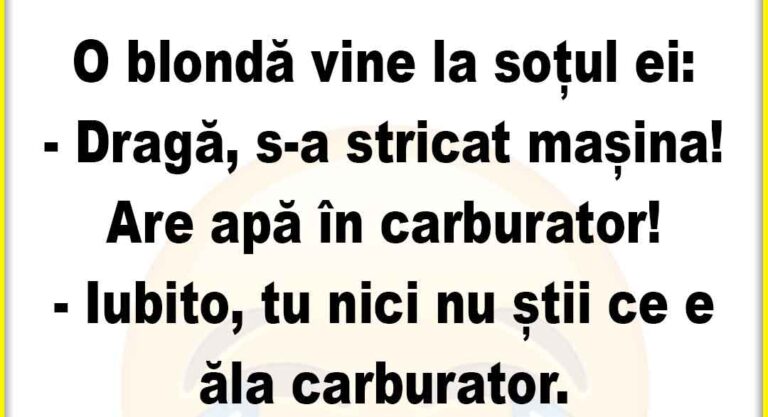 Banc: O blonda vine la sotul ei…