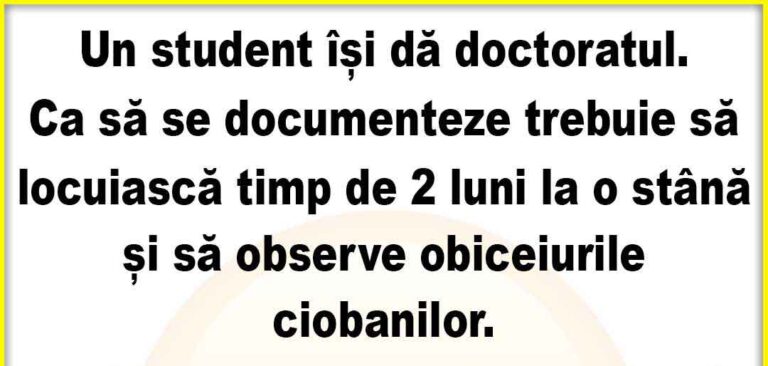 Banc: Un student își dă doctoratul.