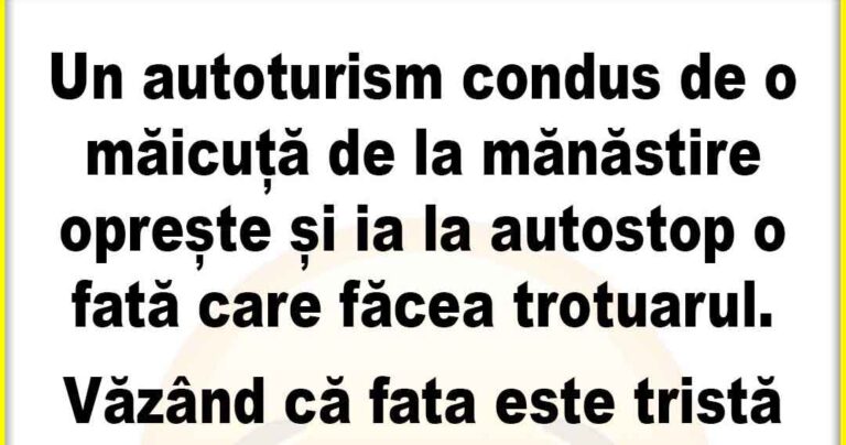 Un autoturism condus de o măicuță de la o mănăstire oprește și…