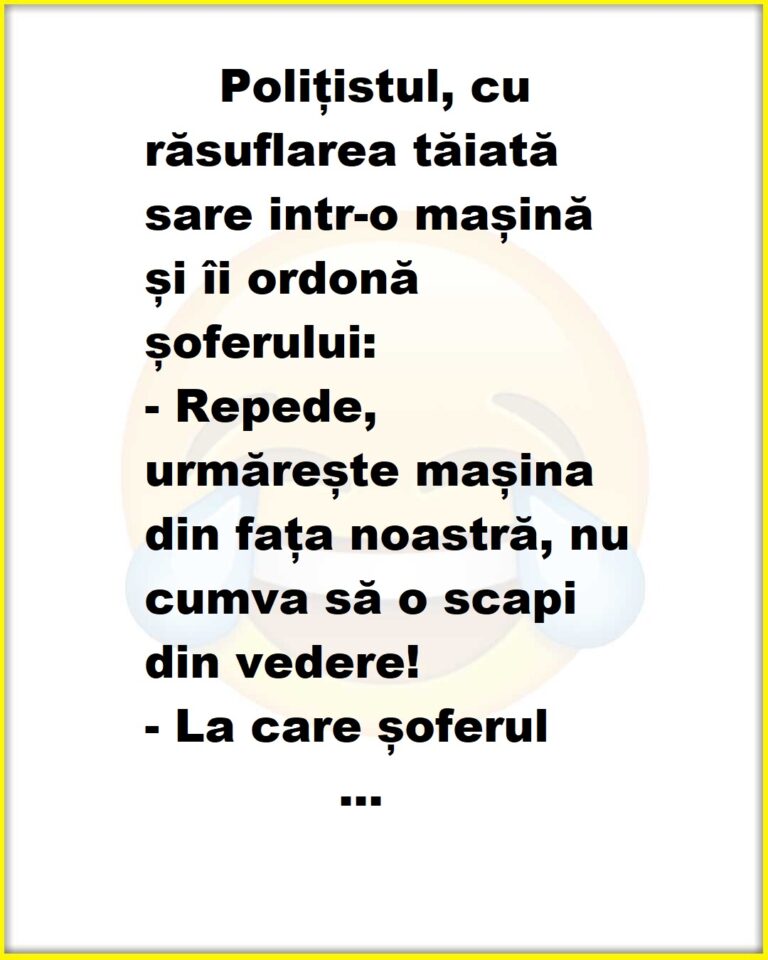 Cum urmărește un polițist o mașină