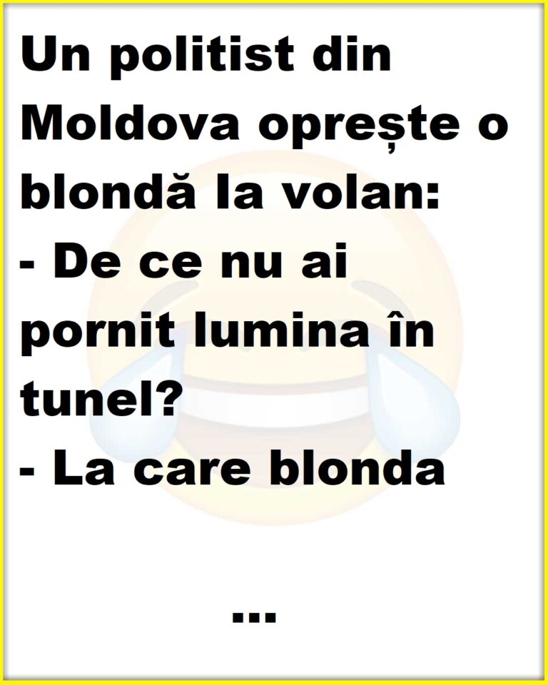 De ce o blonda nu a aprins farurile intr-un tunel