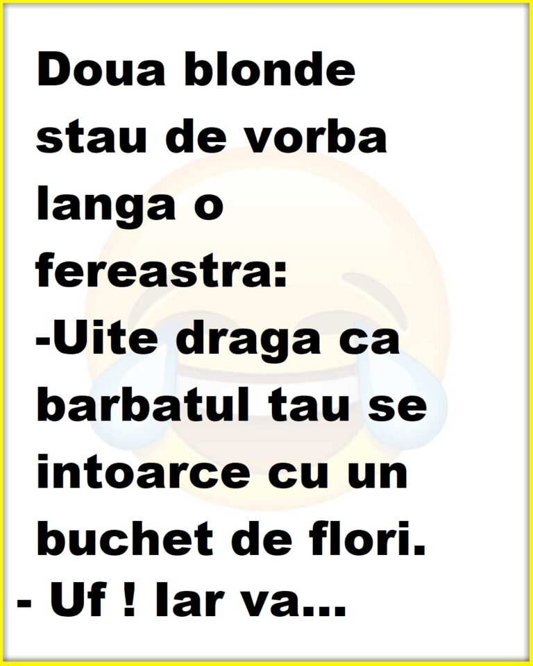 Doua blonde stau de vorba langa o fereastra: