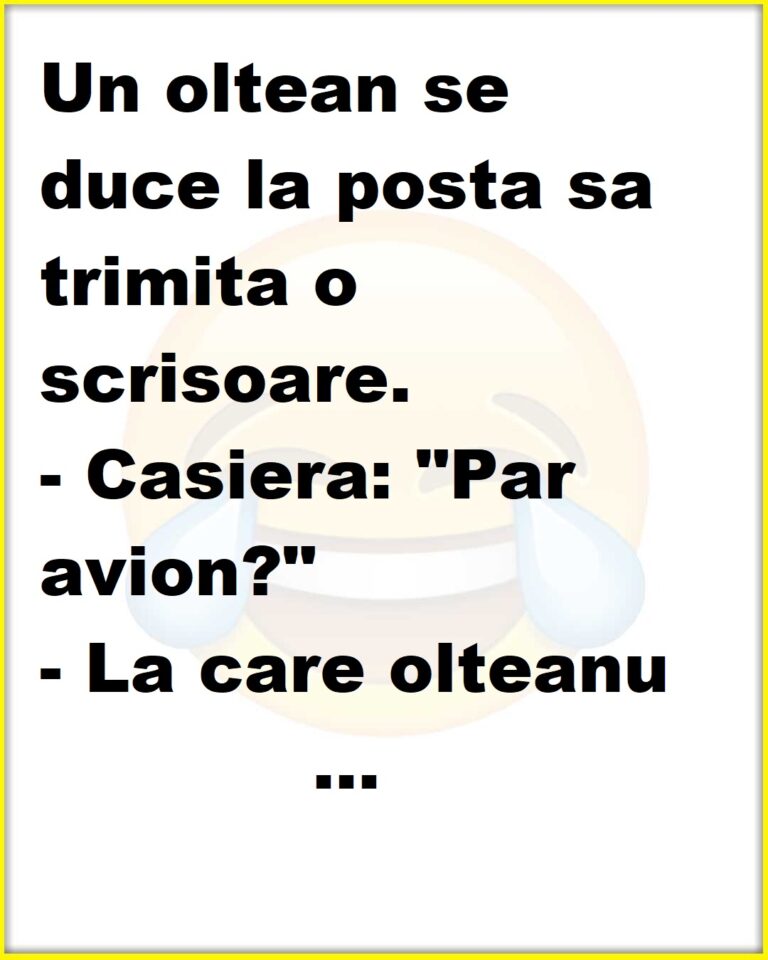 Un oltean se duce la posta sa trimita o scrisoare.