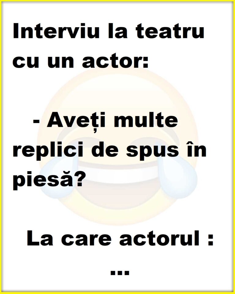 De ce un actor nu are multe replici într-o piesă