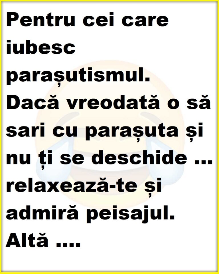 Pentru cei care iubesc parașutismul