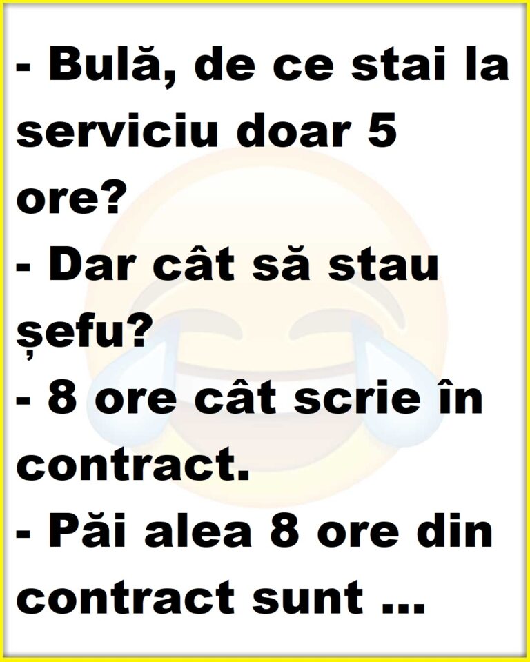 De ce Bulă stă doar 5 ore la servici